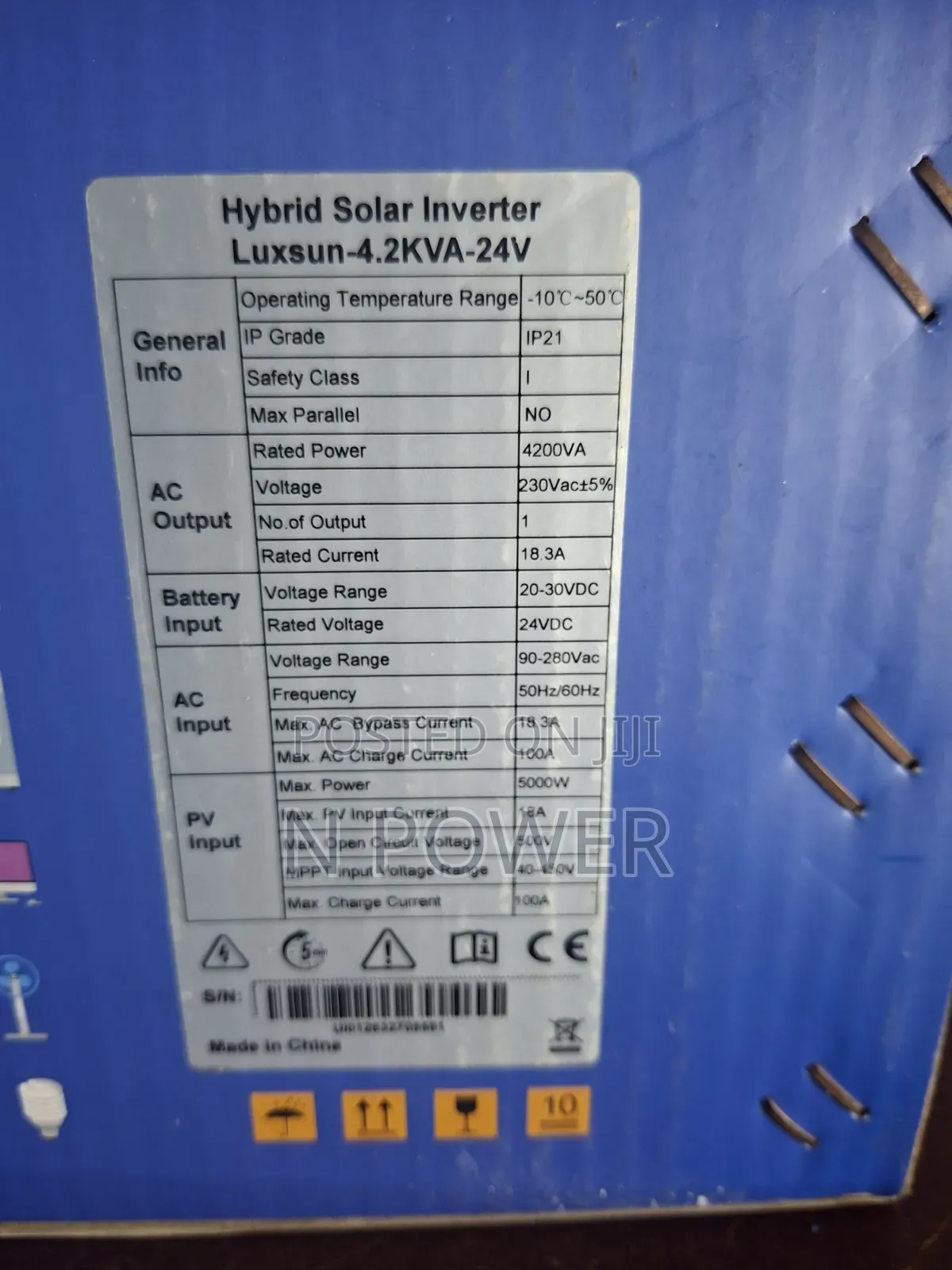 Lexsun Solar Hybrid Inverter 4.2kva/24v