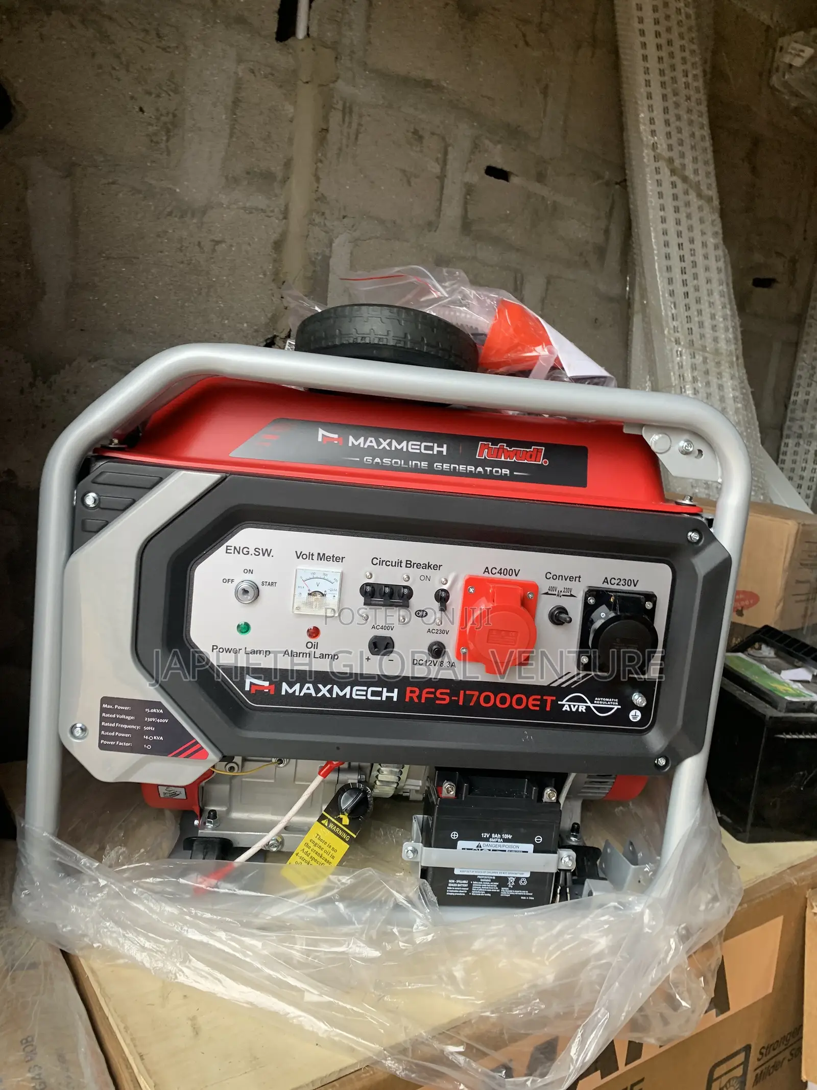 Maxmech RFS-17000et Heavy-Duty 15kva Generator