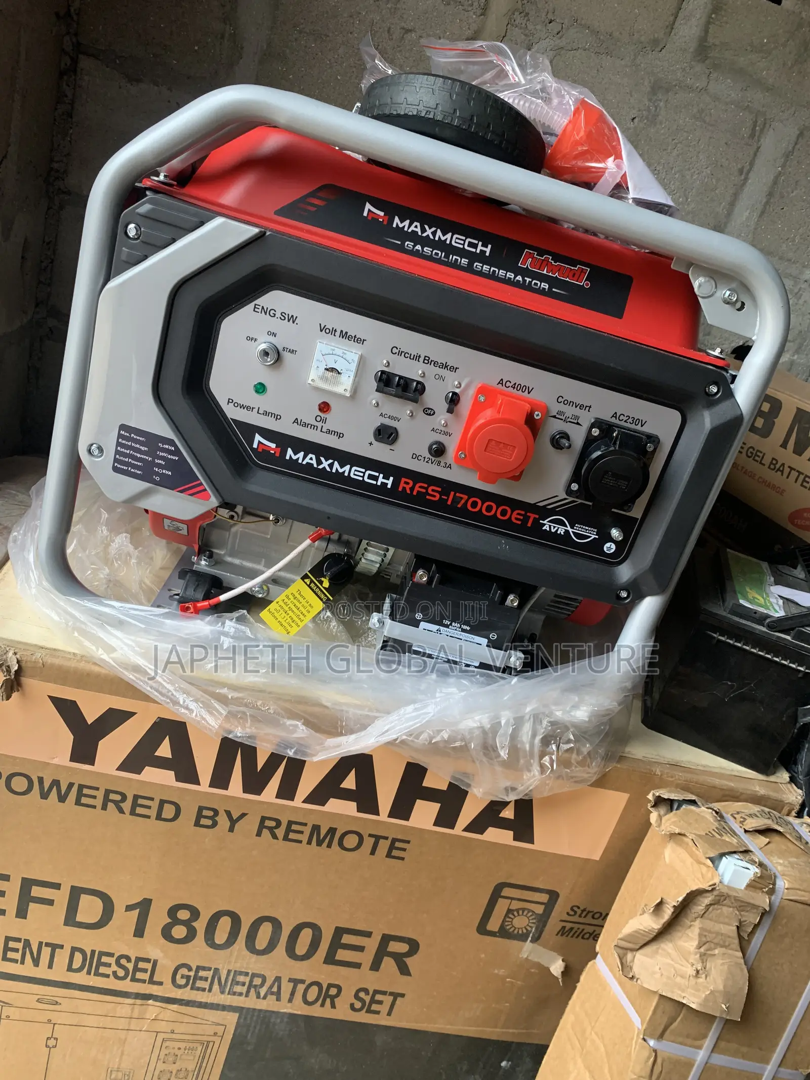 Rugged Maxmech RFS-17000et Petrol Generator – 15kva