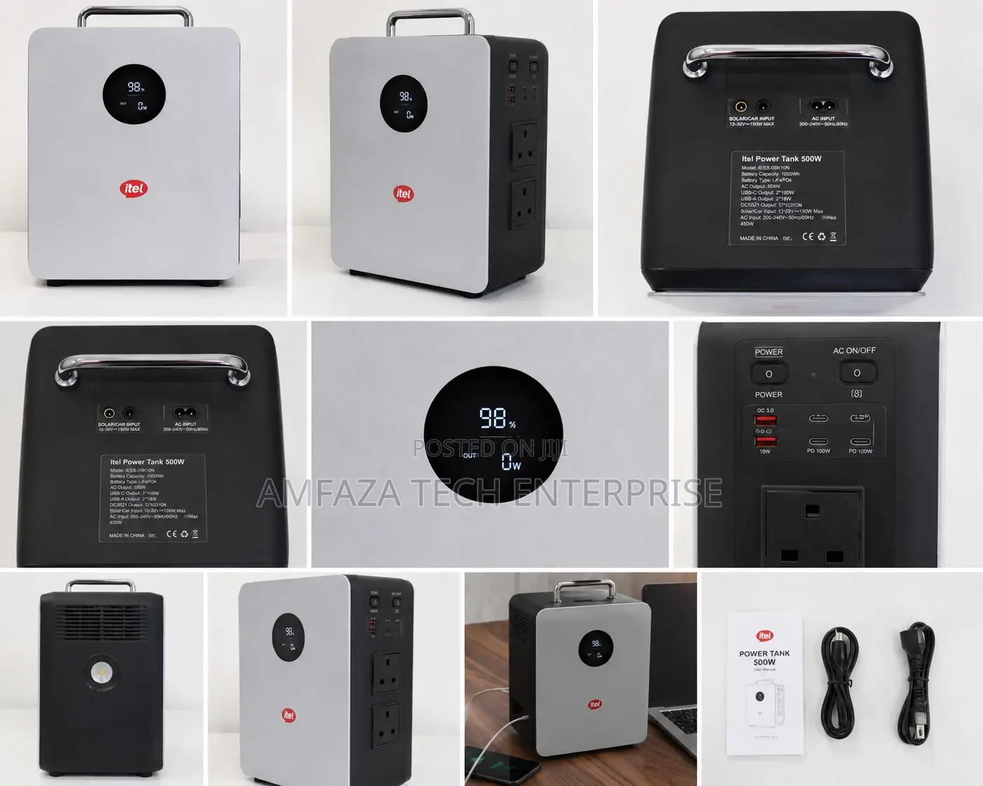 Itel Power Tank 500w 1kwh Battery All-in-One Solar Power Station