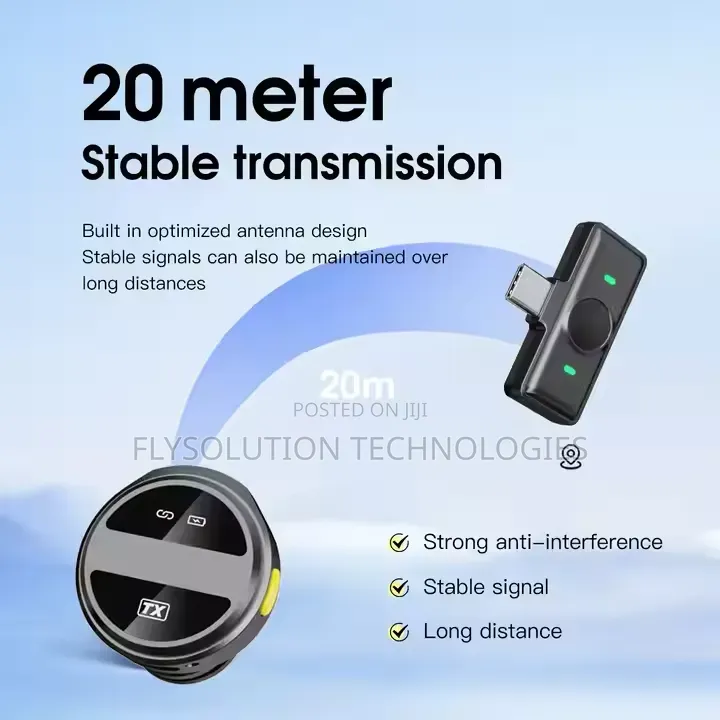 Sx21 Magnetic Mic Wireless Collar Lavalier Microphone Ios/Android