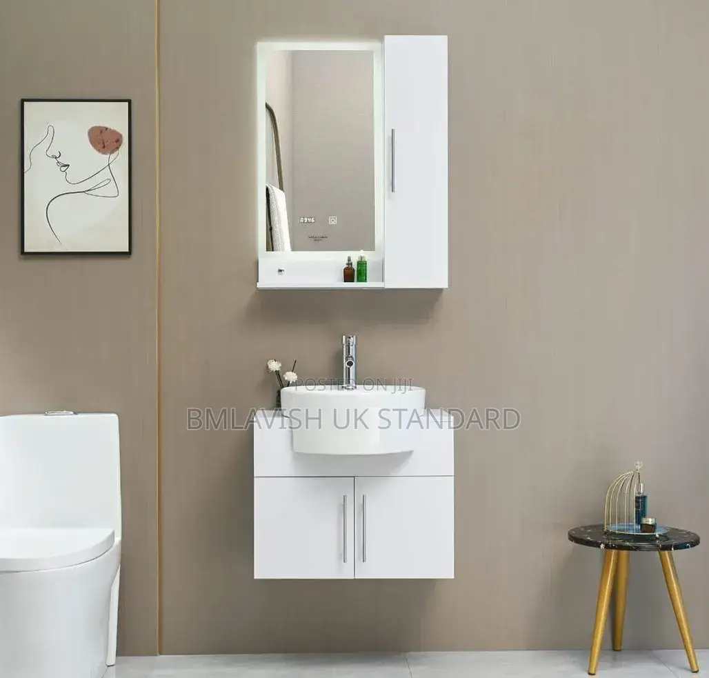 Hanging Vanity Cabinet Set With Mirror Light