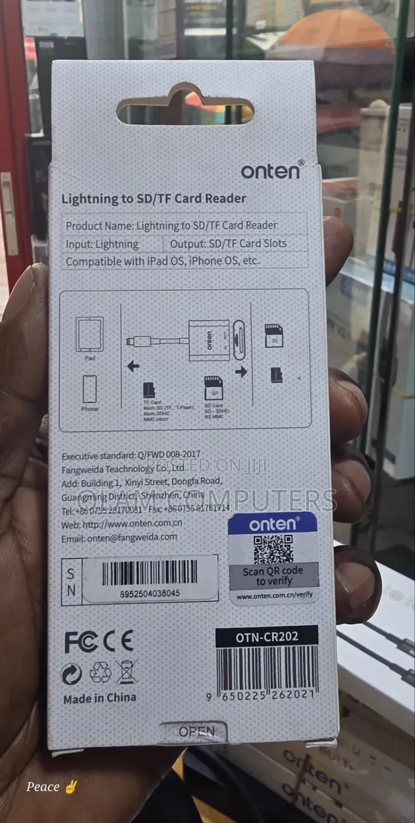 Onten Lightning to Sd/Tf Card