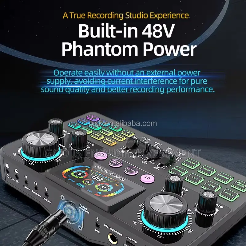 Quality Professional Audio Mixer Live Sound Card (Sx03)Multifunctional