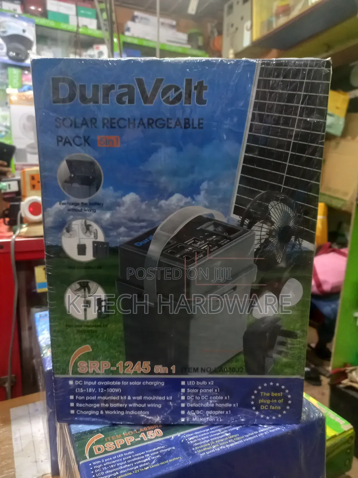 Duravolt SRP-1245 5-in-1 Solar Rechargeable Pack for Wi-Fi Routers