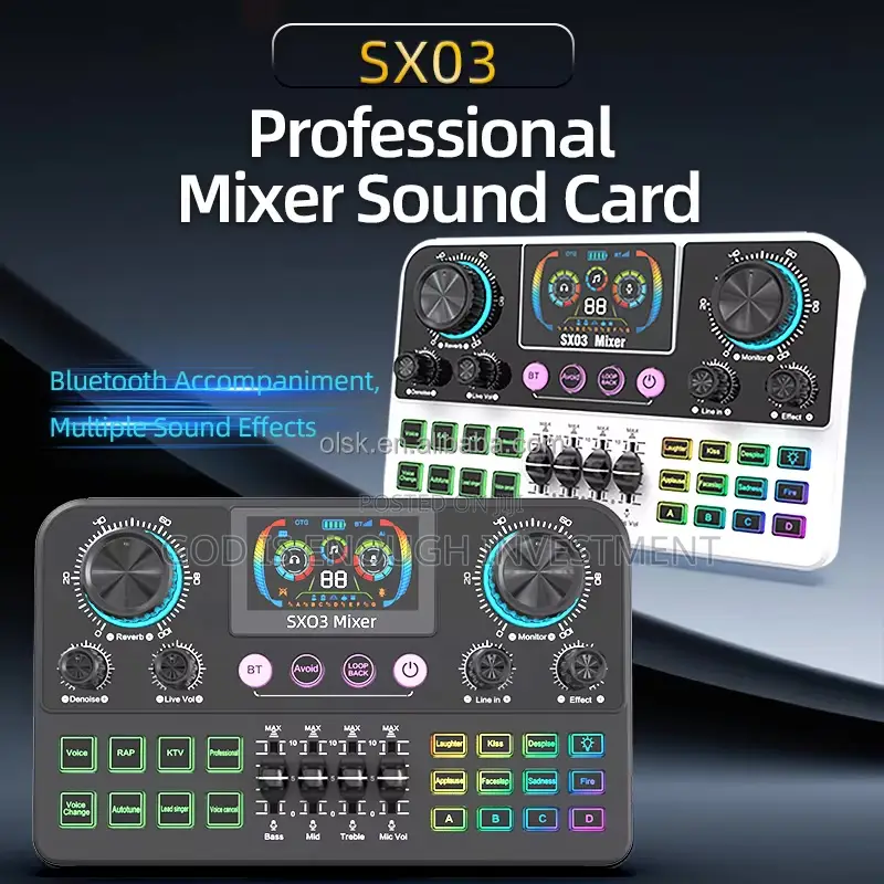 Quality Professional Audio Mixer Live Sound Card (Sx03)Multifunctional