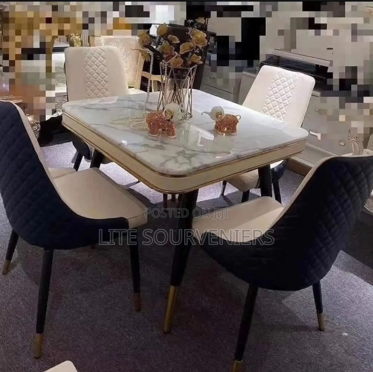 Marble Stone Top Dining Table
