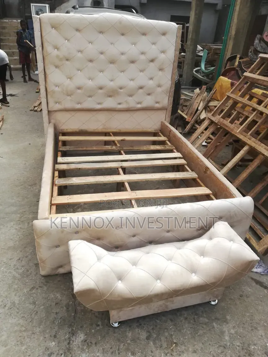 Top-Notch 4 and Half by 6 Bedframe With a Standard Ottoman