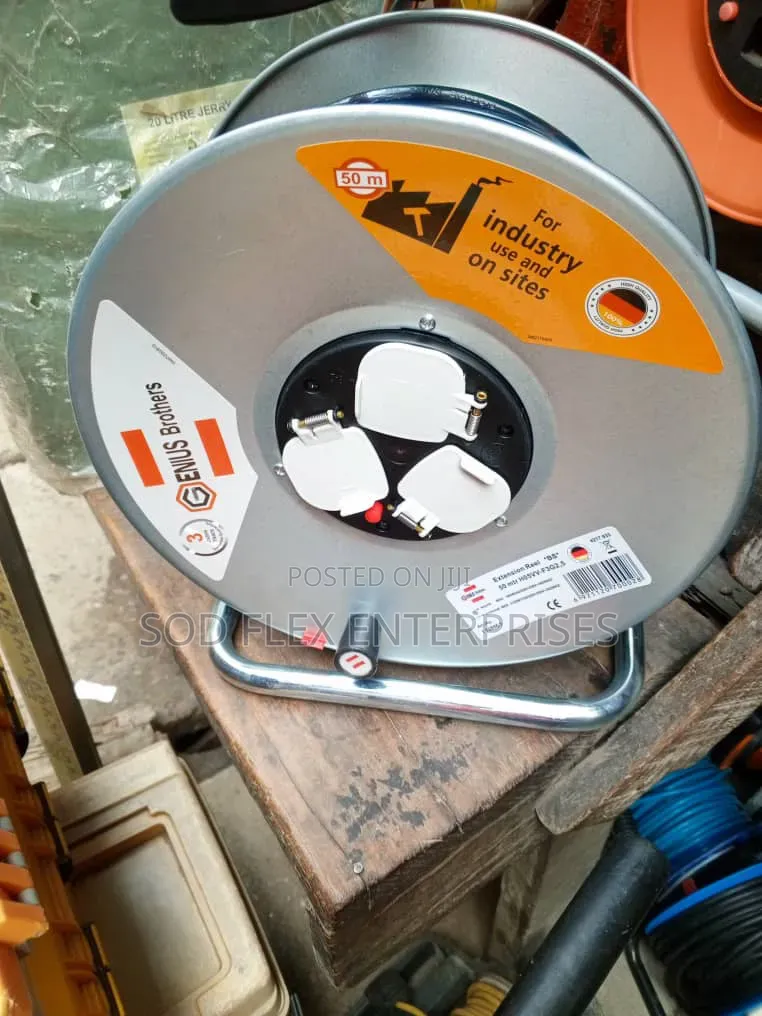 50m Industrial Site Extension Cable Reel
