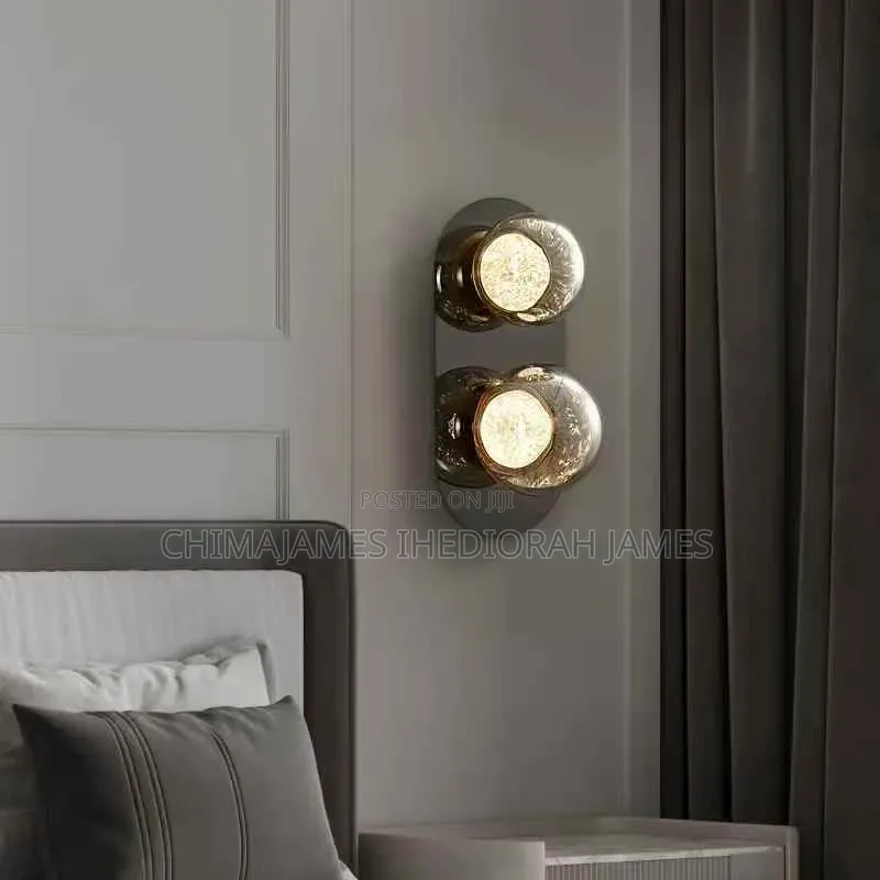 Luxury Room Decoration Wall Decor Glass Lights Round Ball Sconce Lamps