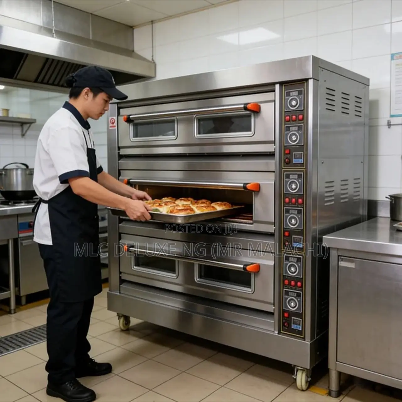9 Trays Gas Bread Baking Oven ( Half Bag 25kg Industrial Oven ) 3 Deck
