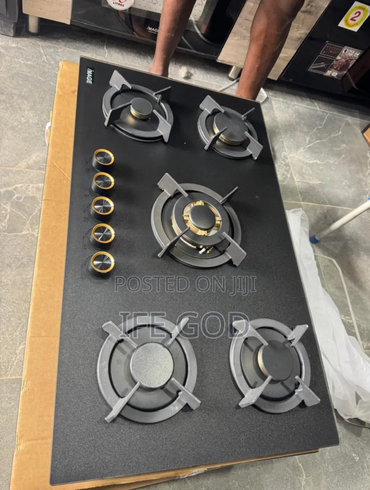 Original Image Inbuilt 90cm Premium Luxury 5 Burners Gas Cooker Hob.