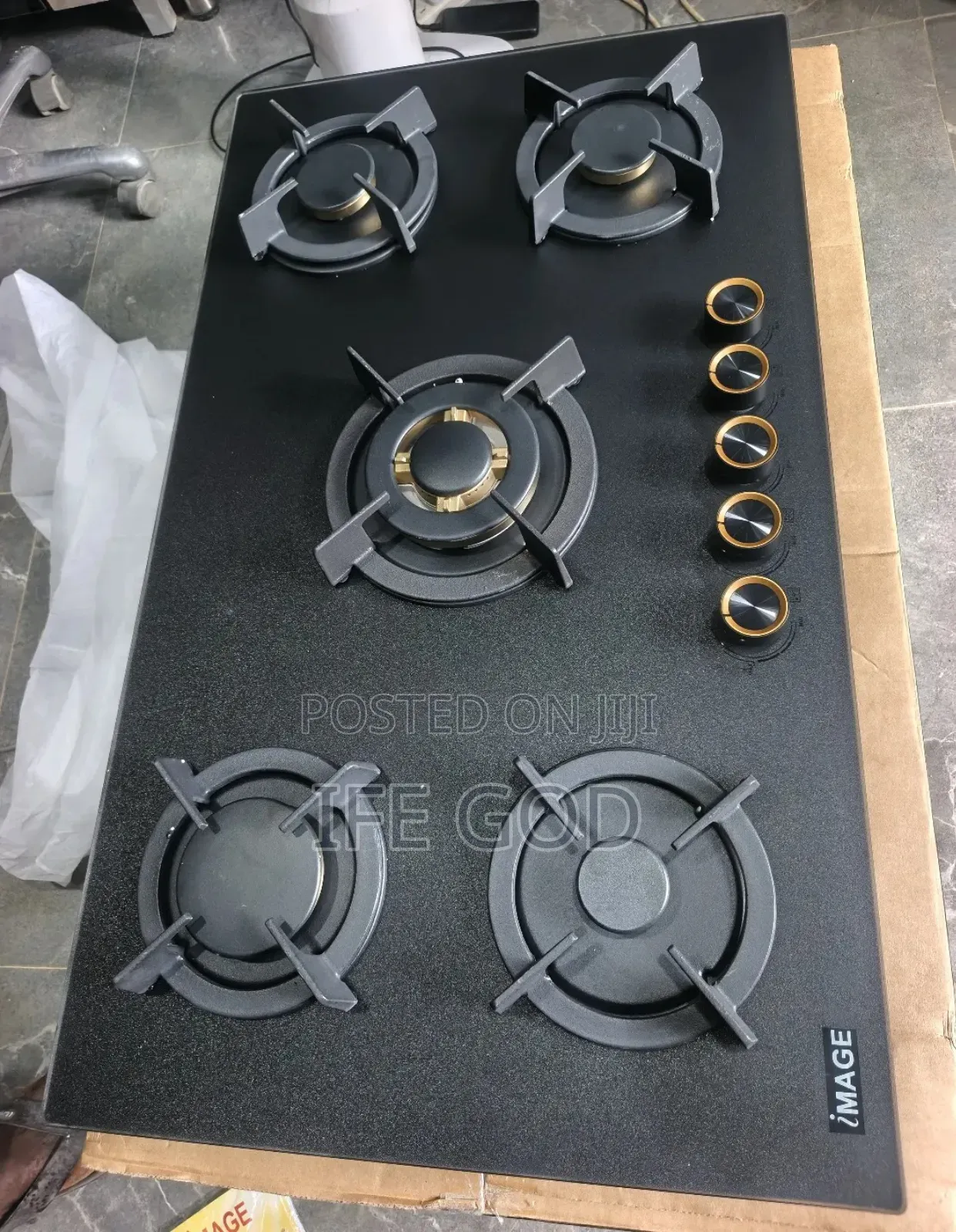 Original Image Inbuilt 90cm Premium Luxury 5 Burners Gas Cooker Hob.