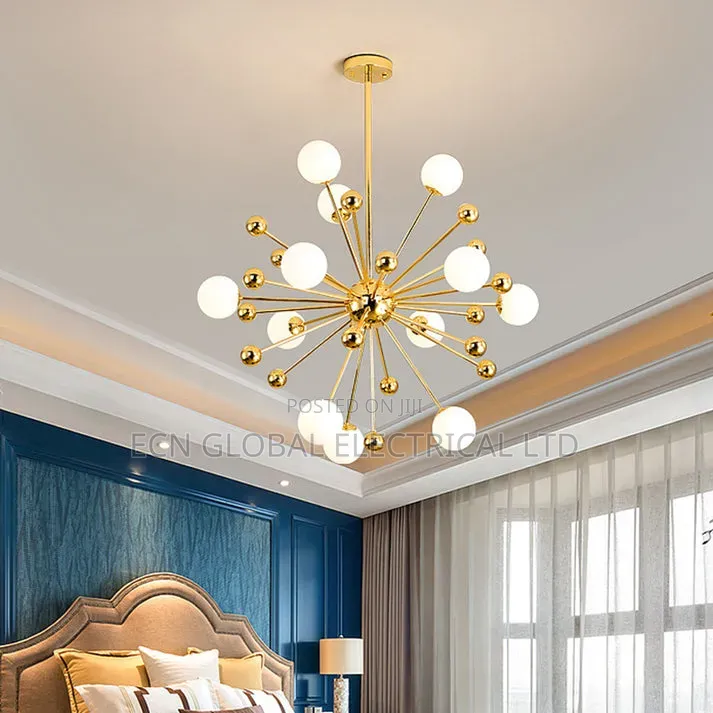 Modern Sputnik Chandelier Gold Led Ceiling Light (Luxury Multi-Light)