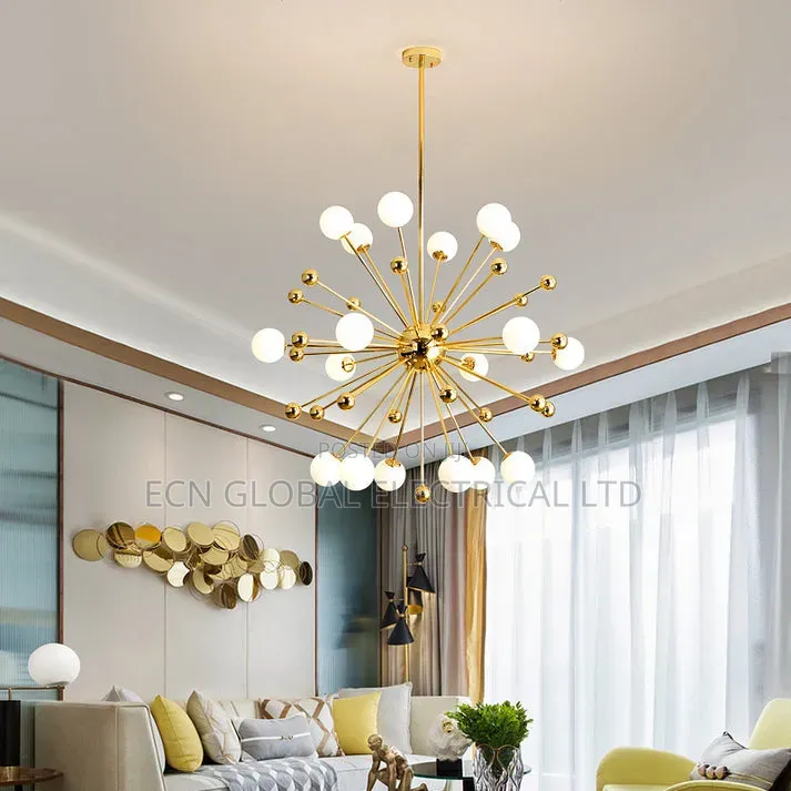Modern Sputnik Chandelier Gold Led Ceiling Light (Luxury Multi-Light)
