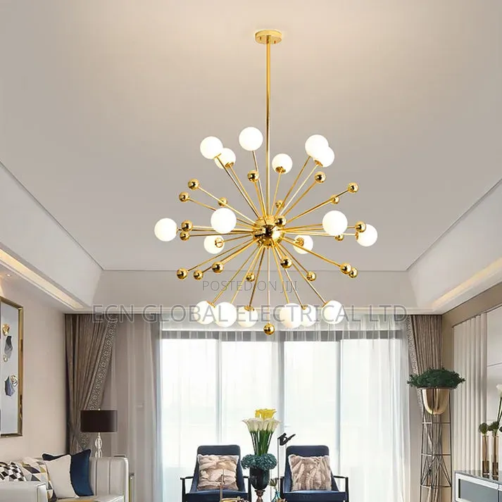 Modern Sputnik Chandelier Gold Led Ceiling Light (Luxury Multi-Light)