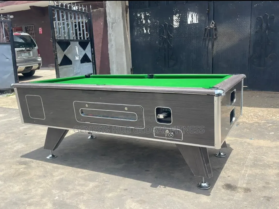 Custom Made Marble and Coin Pool Table With Complete Accessories