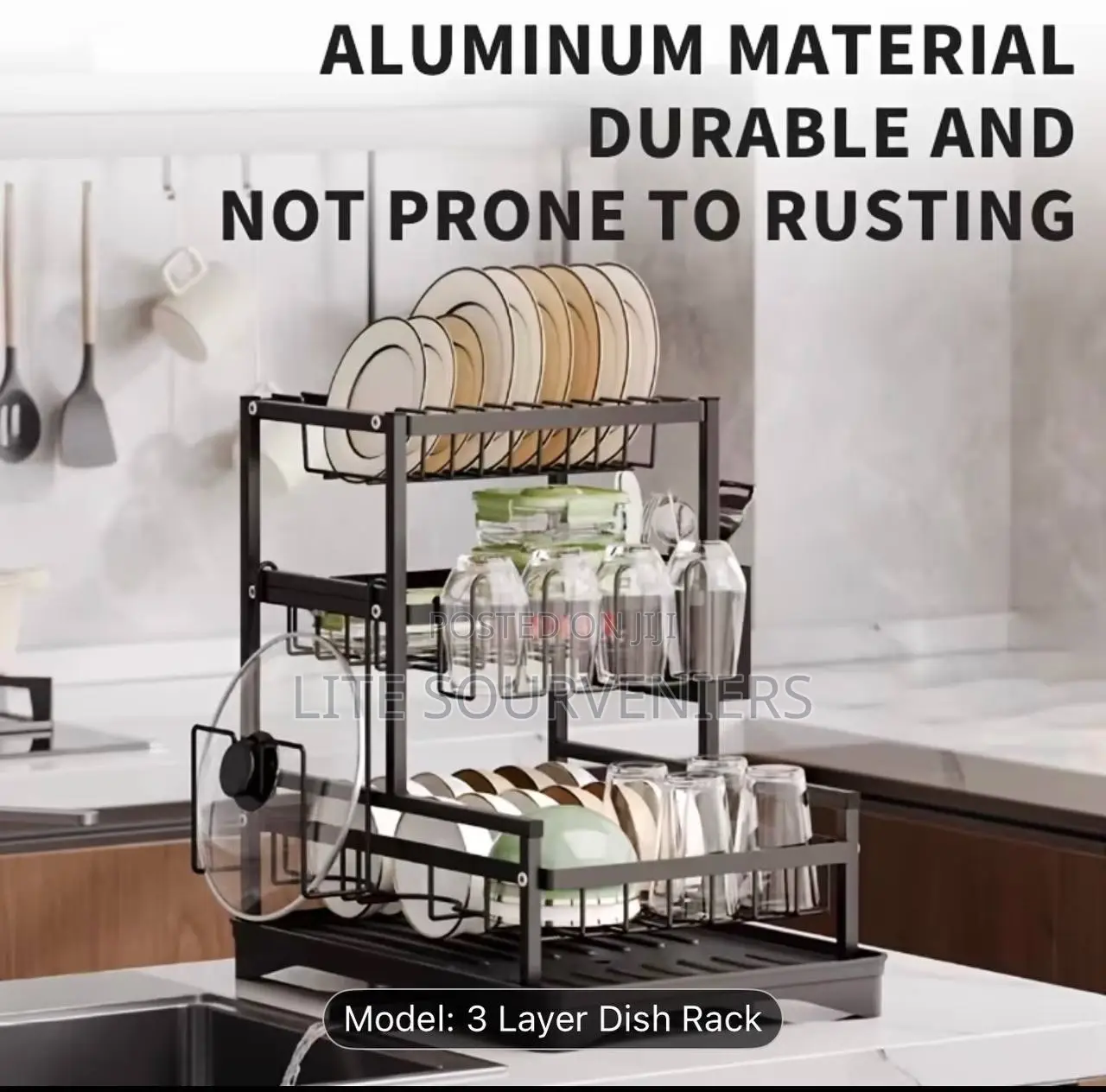Brown Box Plate Rack