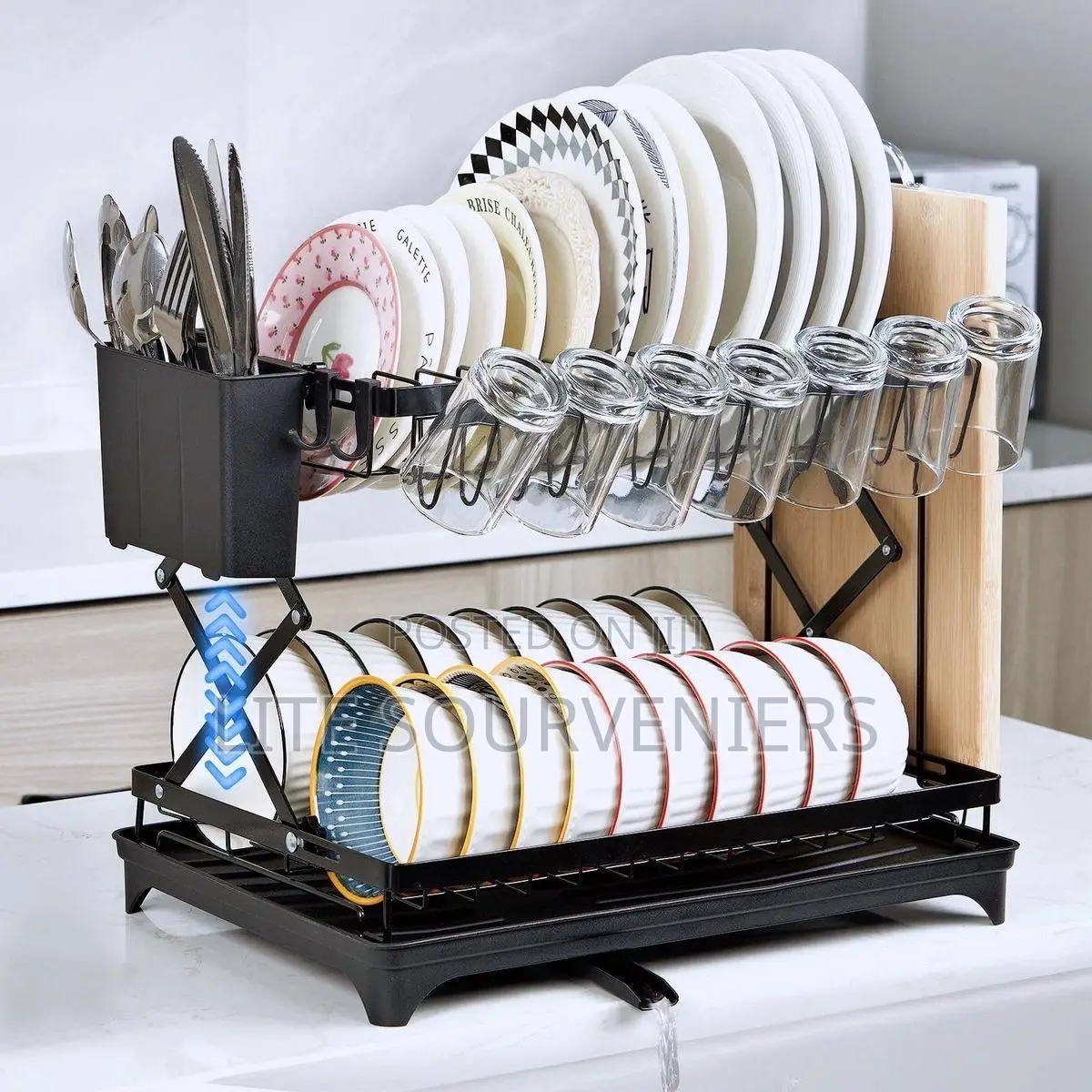 Double Layer Xleg Plate Rack