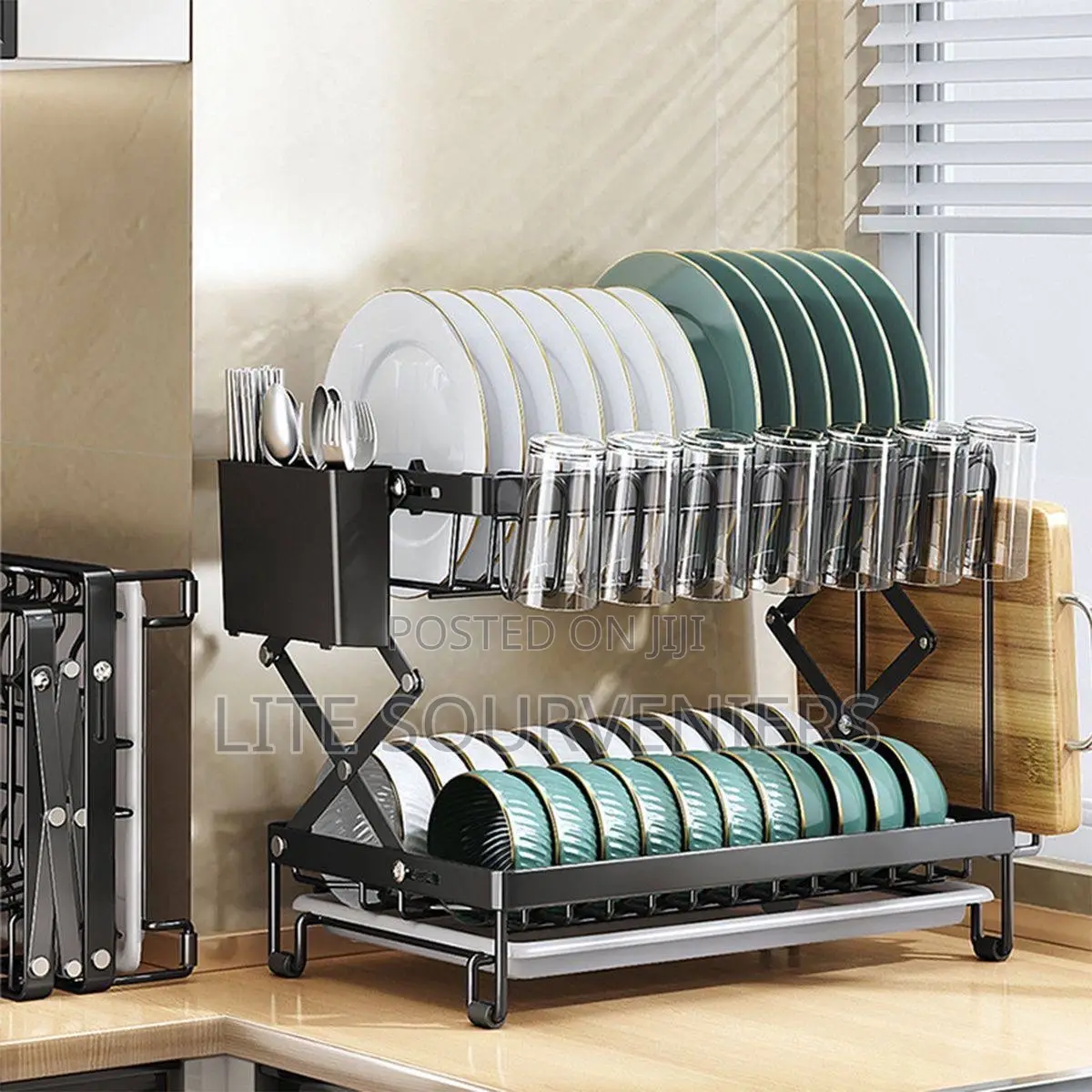 Double Layer Xleg Plate Rack