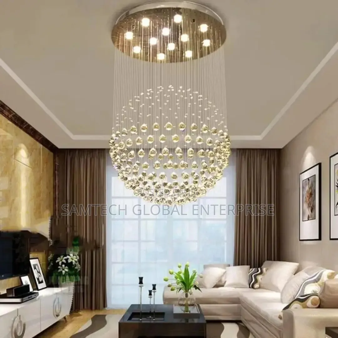 Luxury Crystal Raindrop Chandelier – Modern Led Ceiling Light