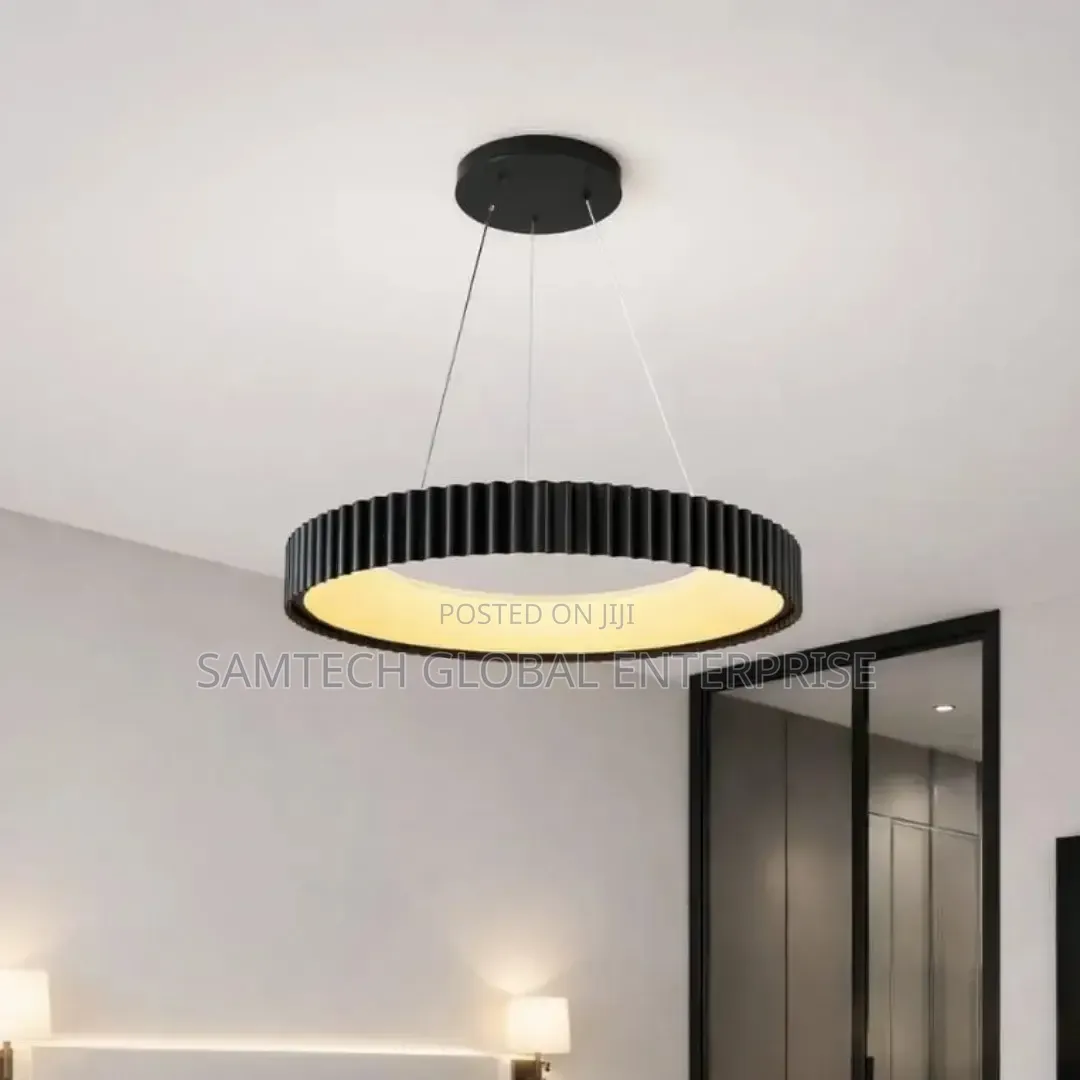 Modern Black Ring Pendant Chandelier Minimalist Luxury Ceiling Light