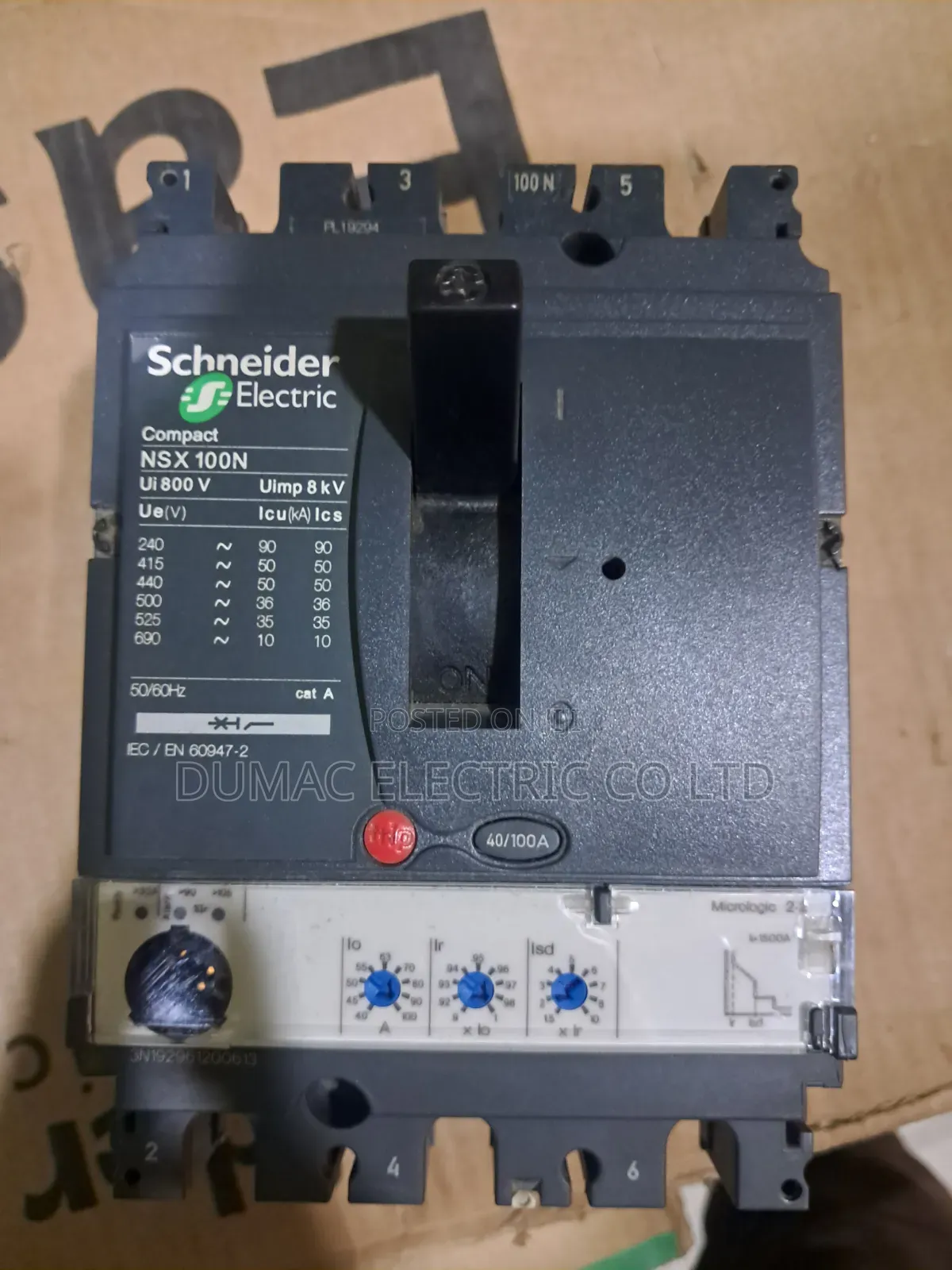 100amps 3pole McCb Breaker