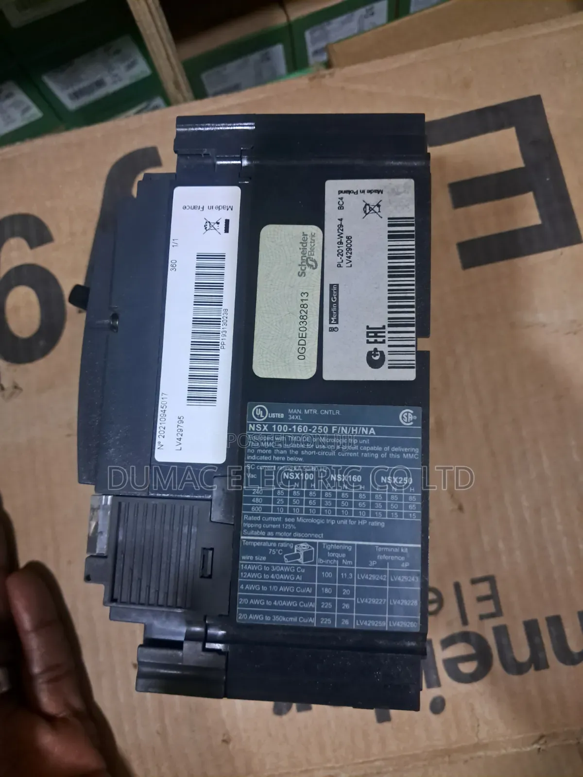 100amps 3pole McCb Breaker