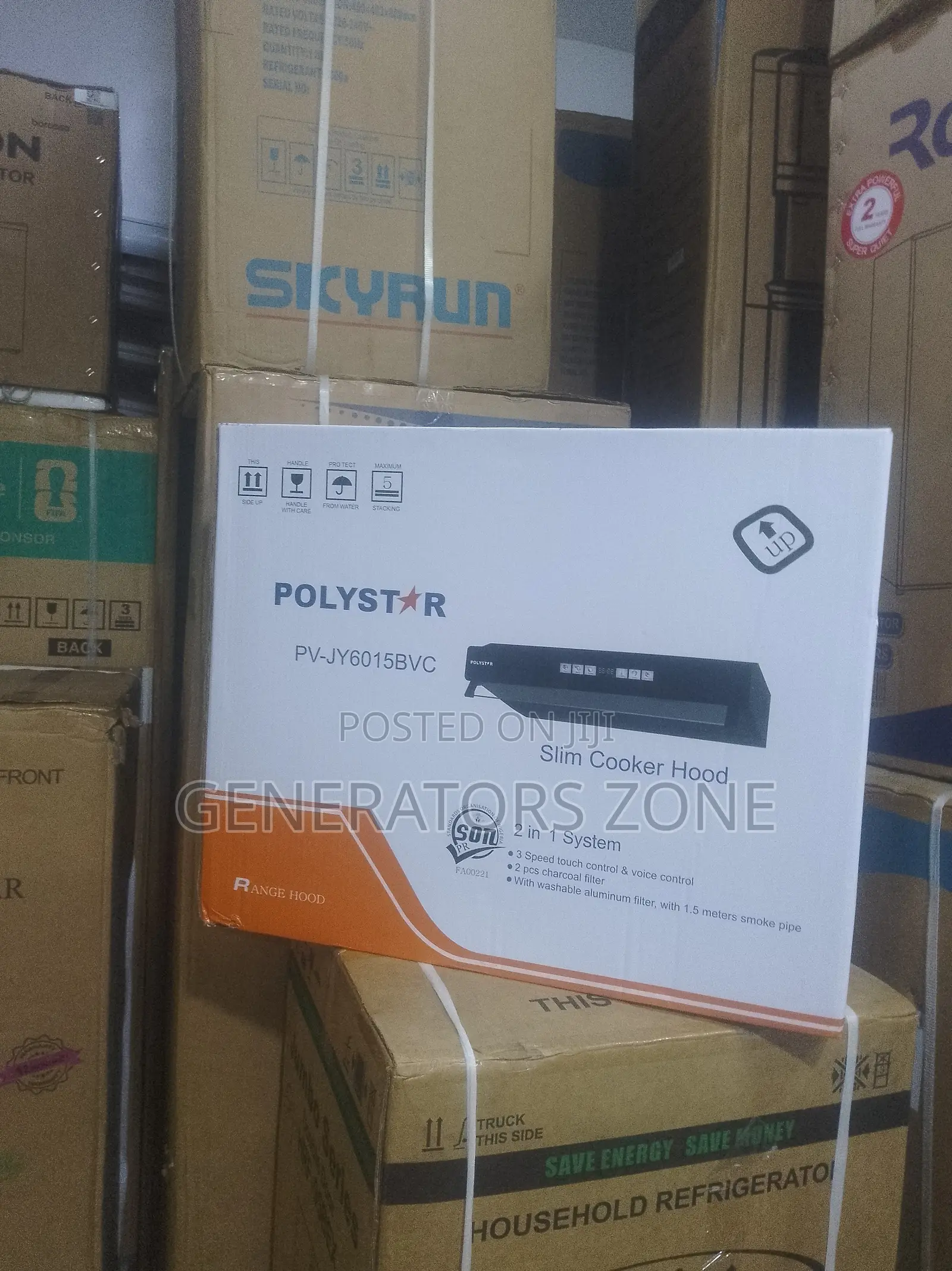 Polystar 60cm Range Hood Pv-Jy6015bvc – Digital Touch Cooker Hood