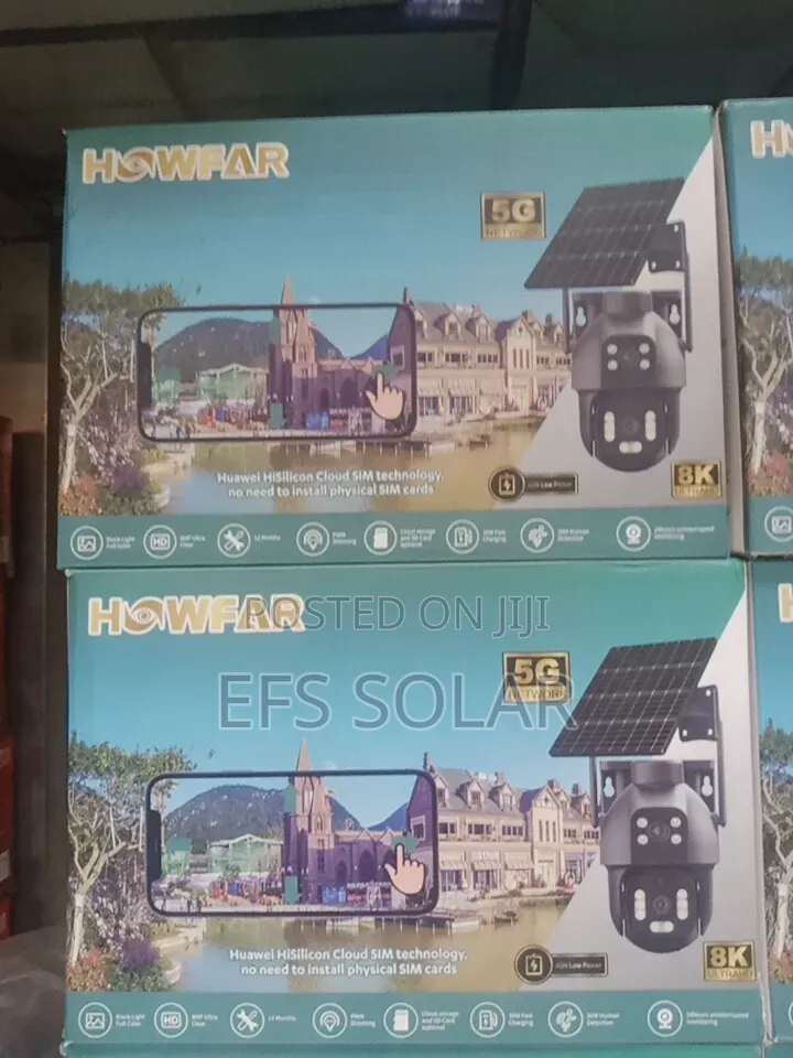 Howfar 5g Solar PTZ Security Camera | Wireless Outdoor CCTV