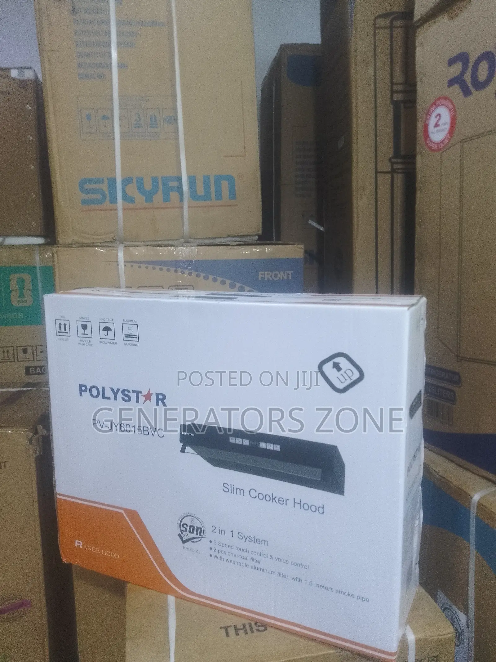 Polystar 60cm Kitchen Hood With 3-Speed Fan Control