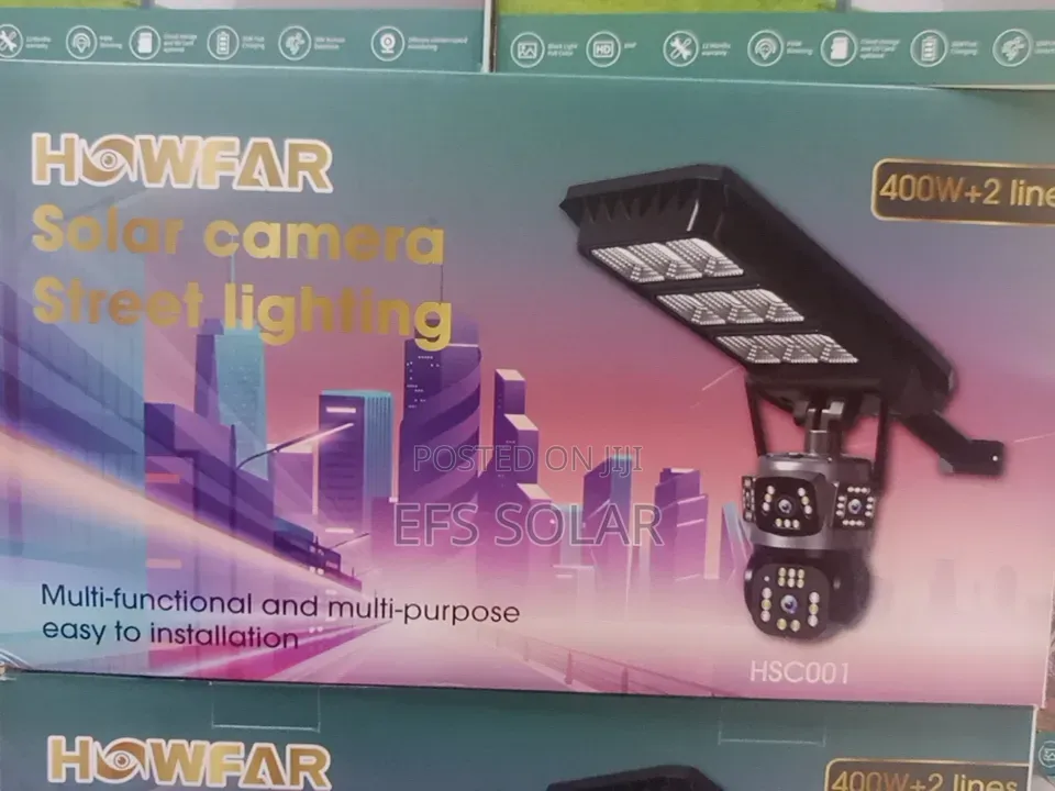 Howfar 400w Solar Street Light With CCTV Camera | Wireless Outdoor