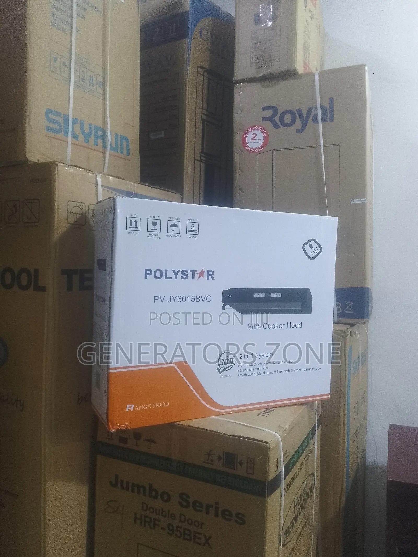 Polystar Slim 60cm Cooker Hood With Touch Display