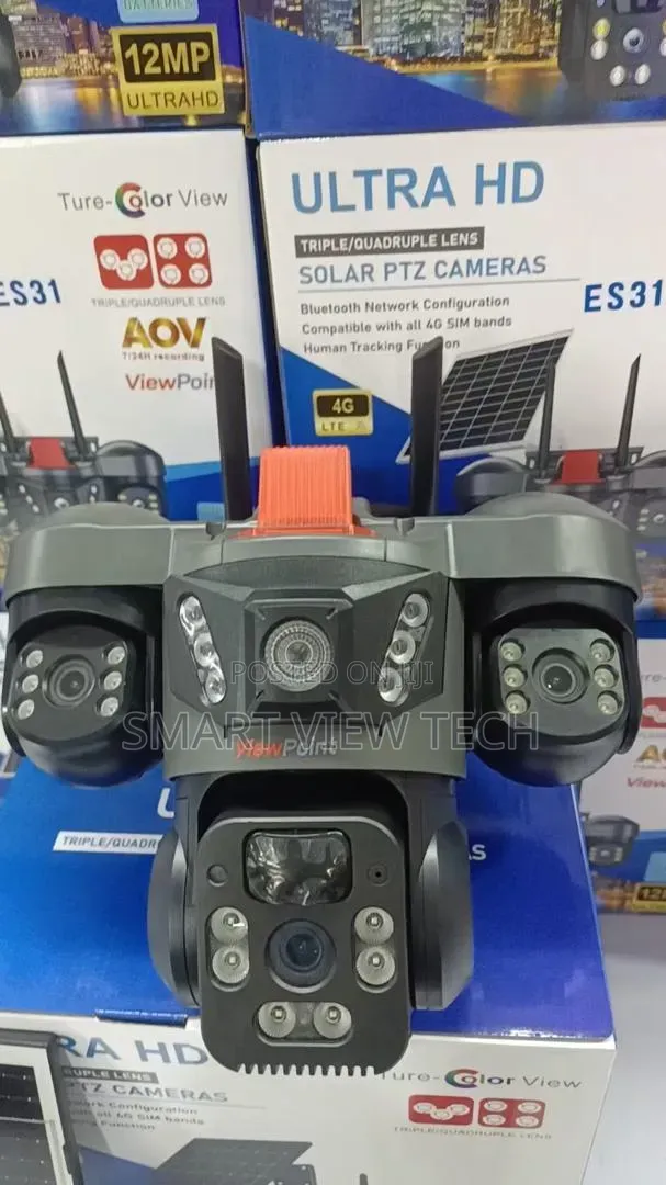 Share This Product 3 Lens 4g Solar CCTV Camera – Wireless Outdoor PTZ