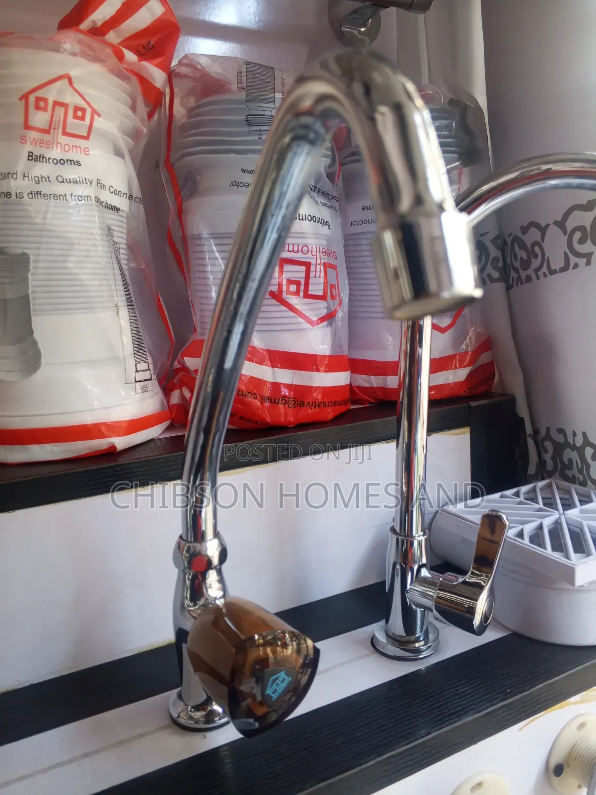 Chrome Kitchen Sink Tap Set