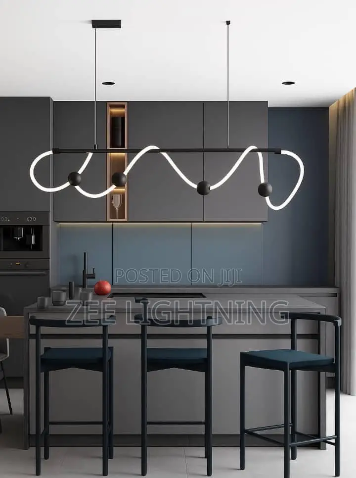 Black and Gold Body Spiral Chandelier ( by 1200mm)