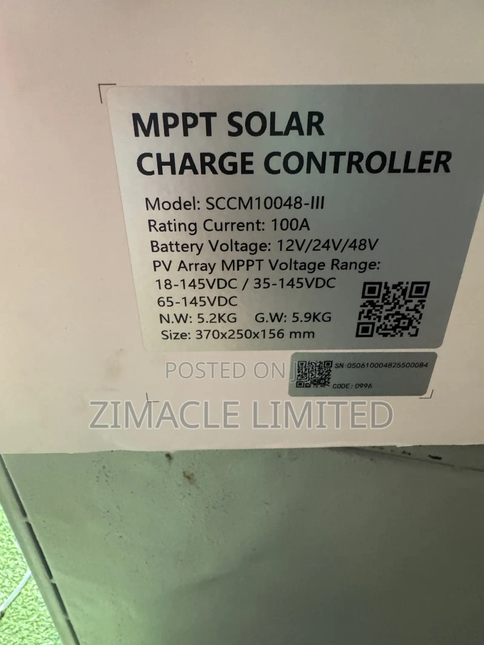 Felicity Solar 100a MPPT Charge Controller