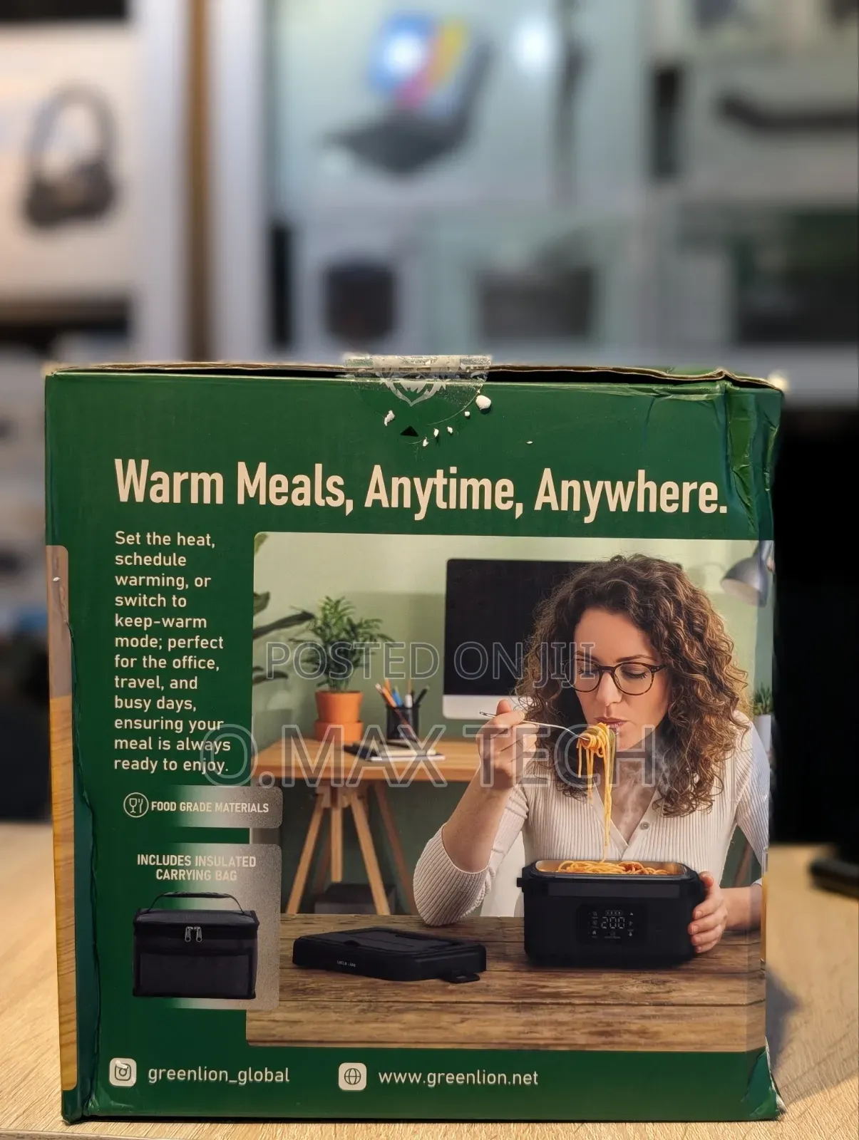 Green Lion Portable Lunch Box With Built-in Battery Electric Heating