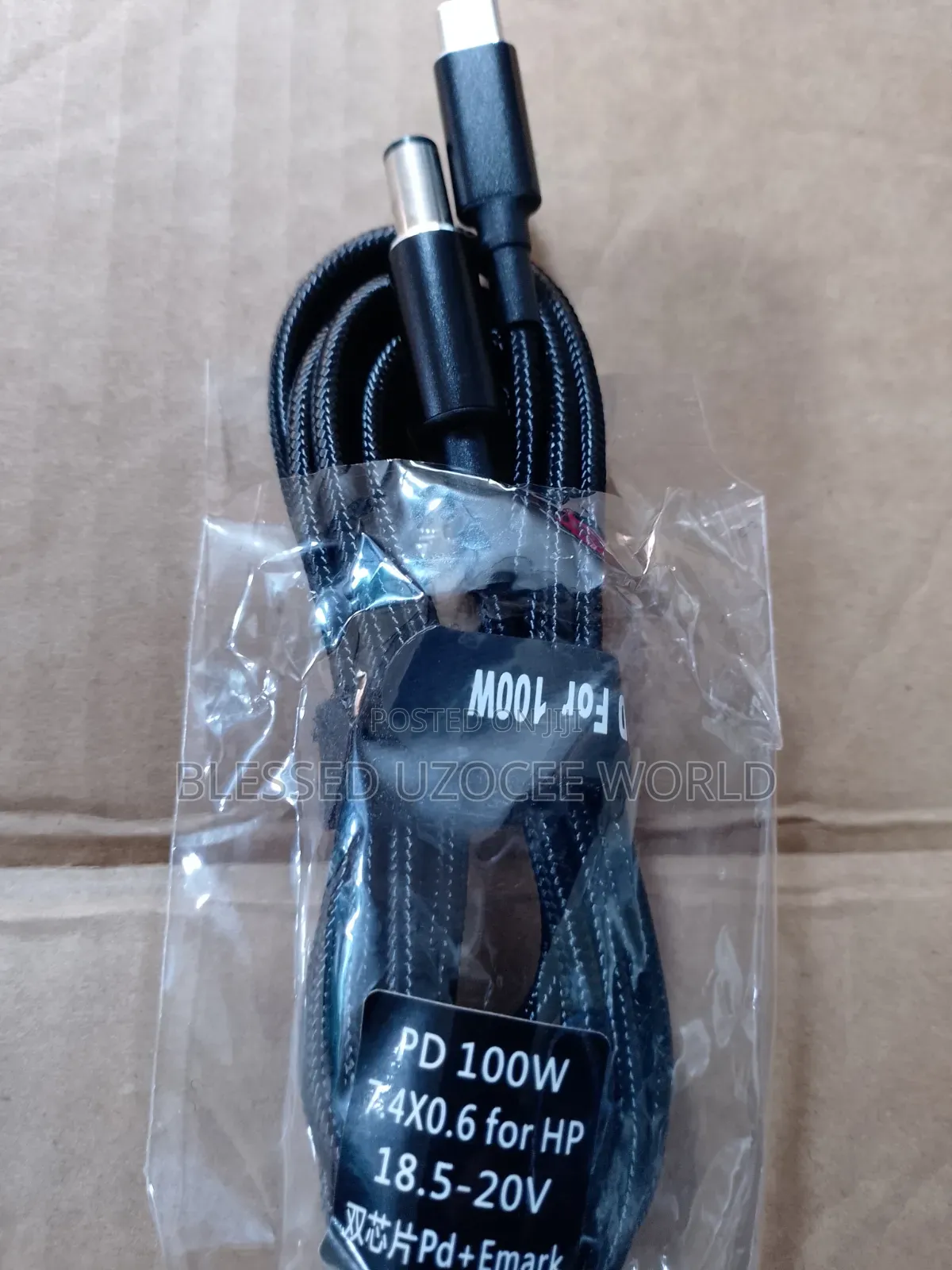 Typec to Hp Bigpin Mouth 100w Laptop Charger Cable for Solar Generator