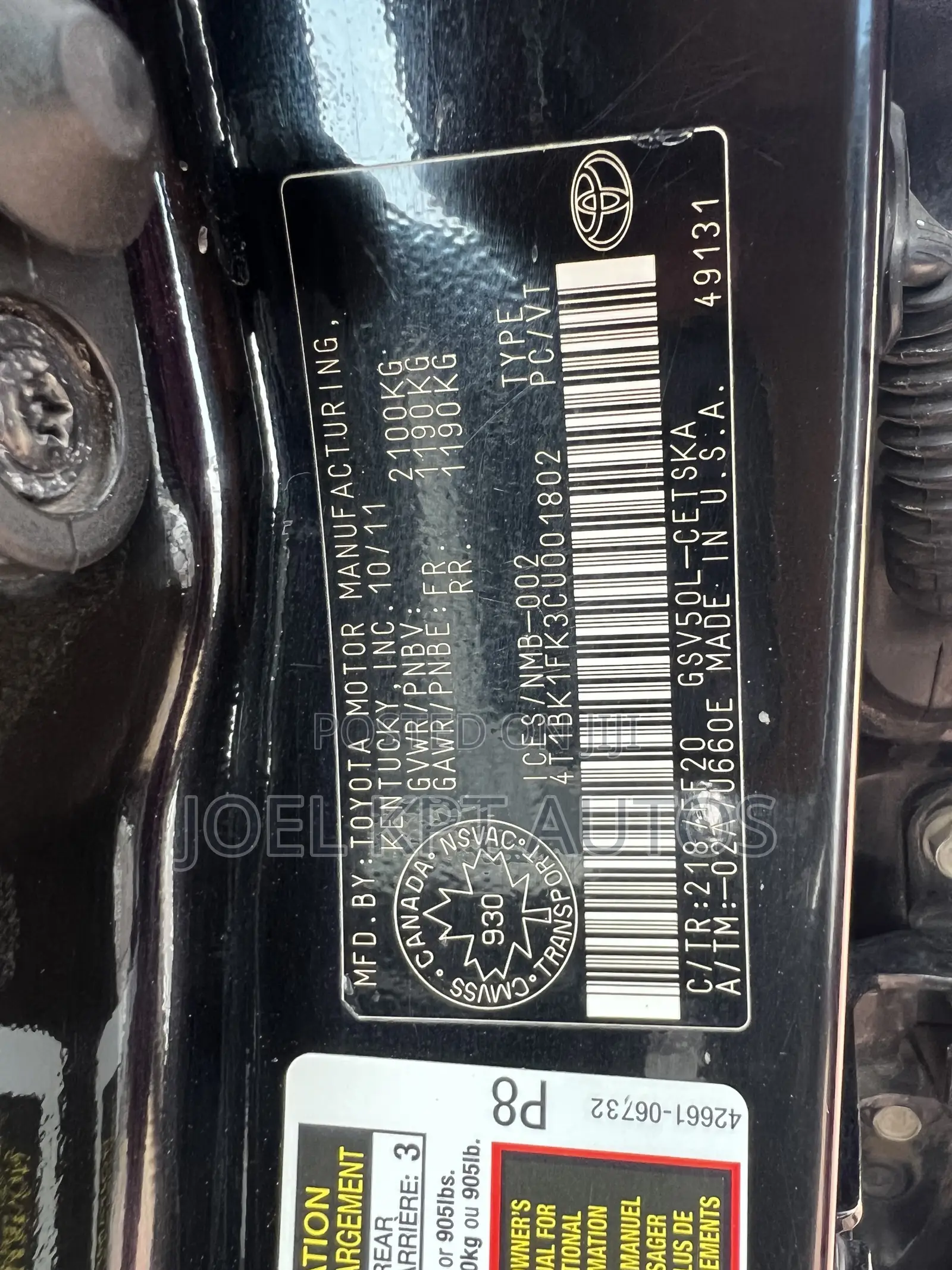 Toyota Camry 2013 Black