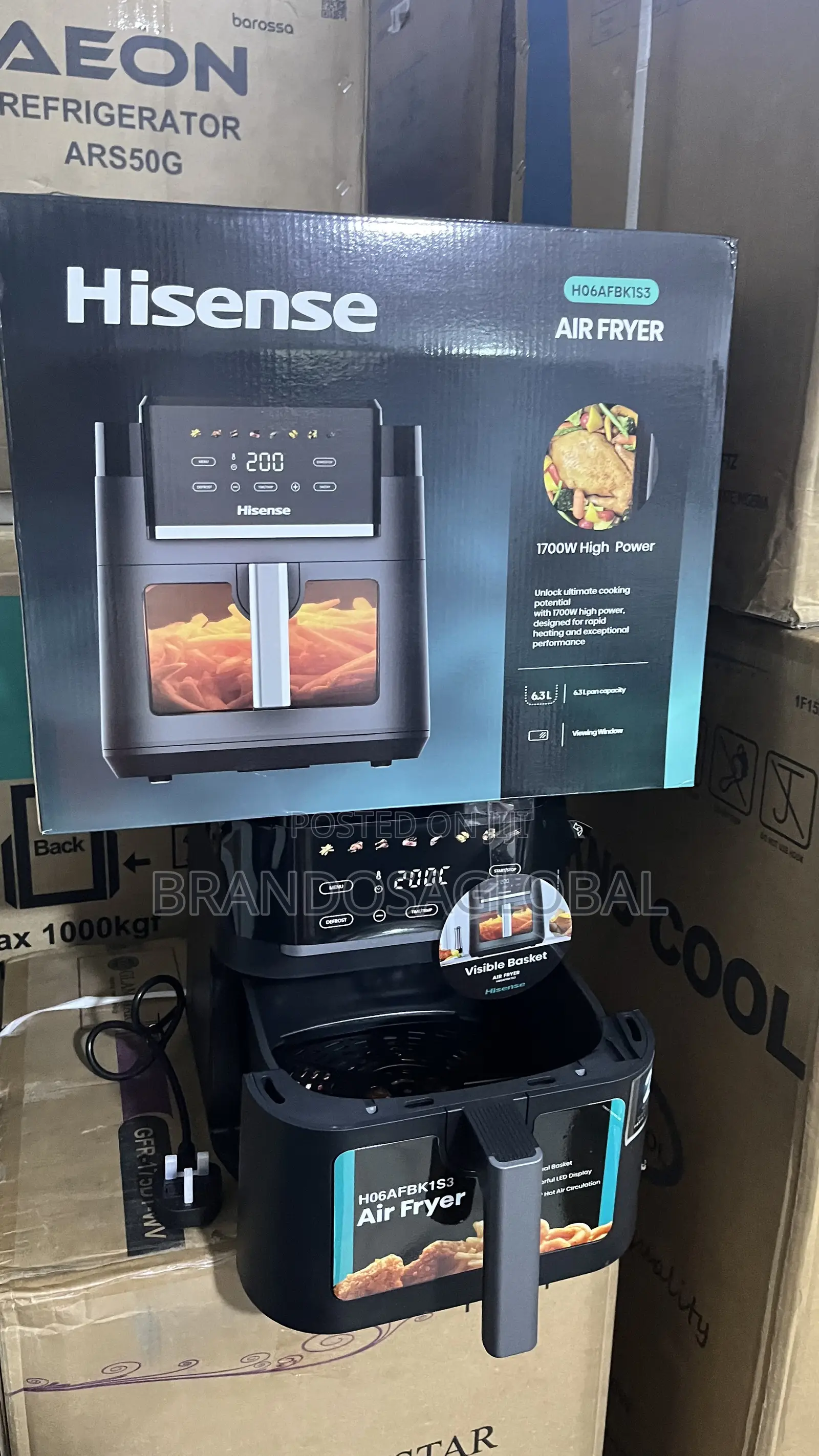 Hisense 6.3l Air Fryer H06afbk1s3 – Compact Large Capacity Fryer
