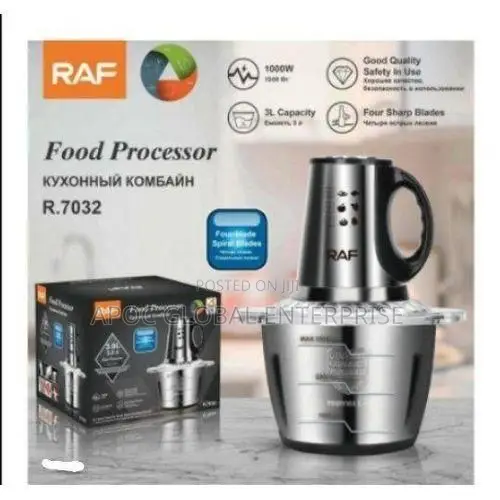 Raf Rw Food Processor 3l Capacity With Stainless Steel Bowl
