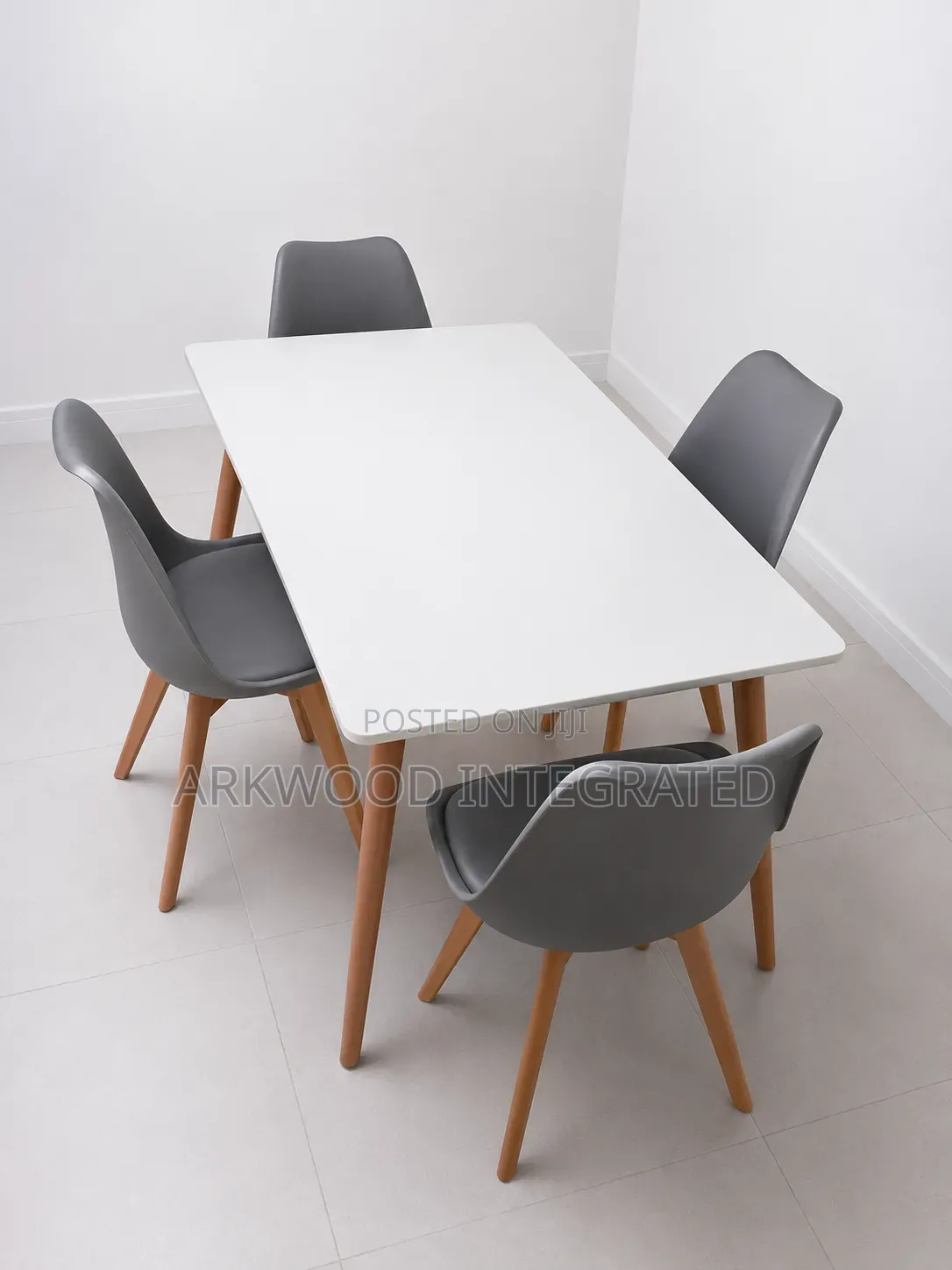 Wooden Dining Table With 4chairs 1.2mitre Length