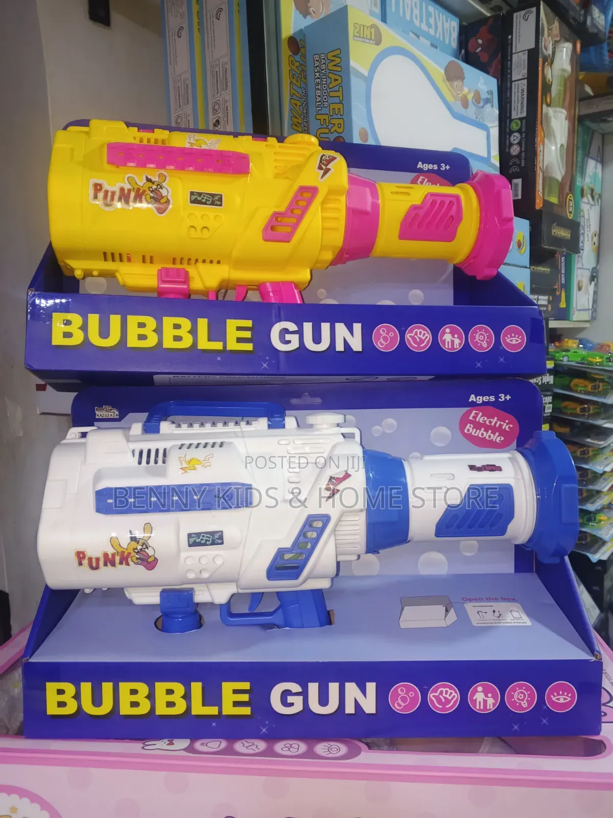 White Yellow Neptune Bazuka Bubble Gun