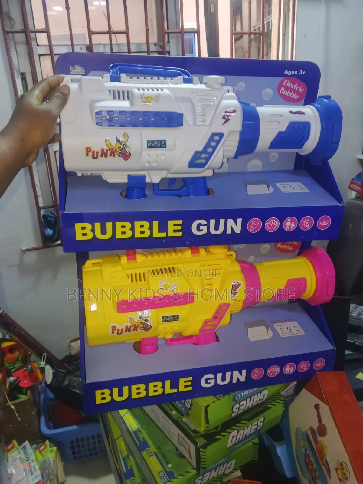 White Yellow Neptune Bazuka Bubble Gun