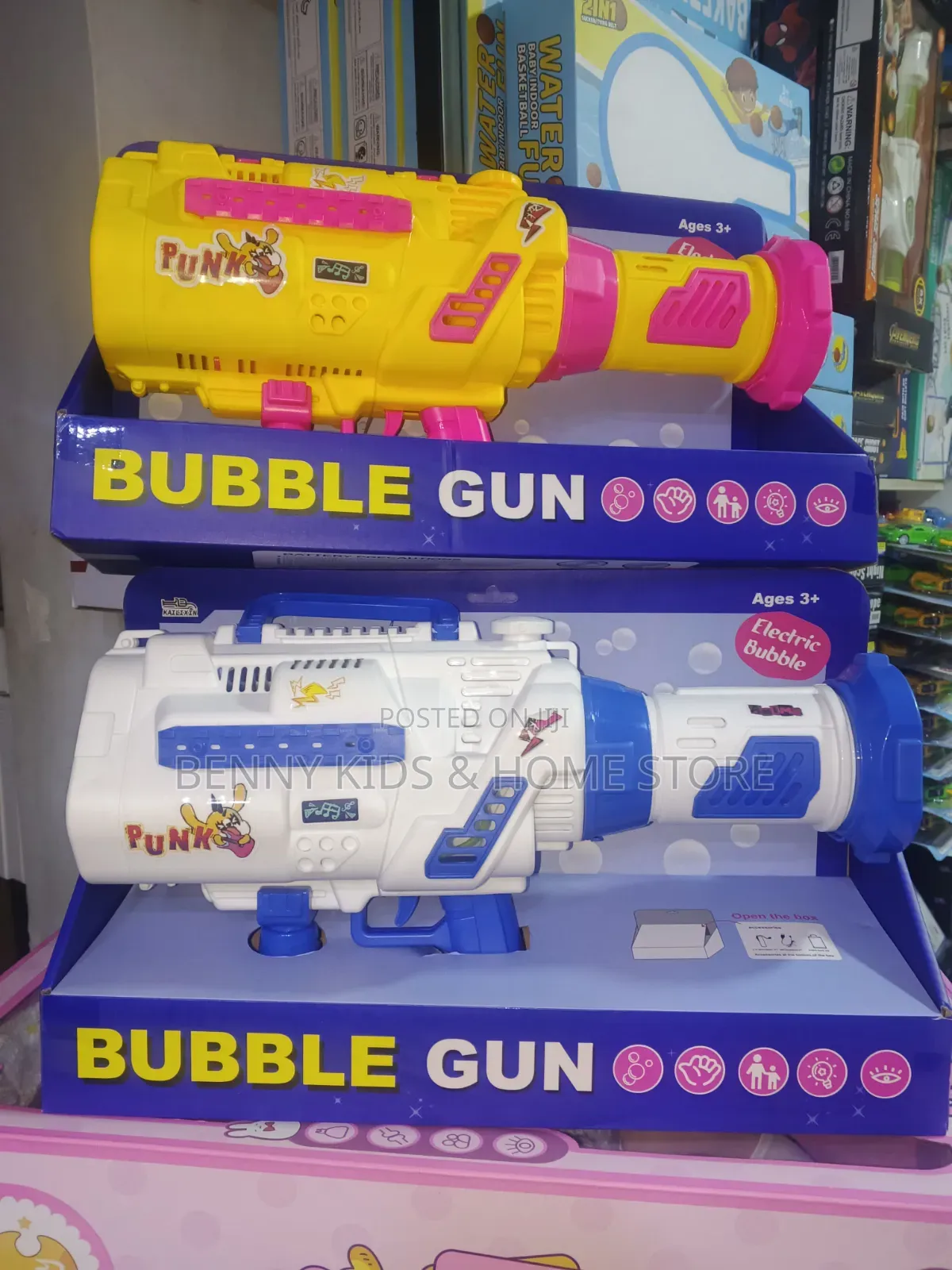 White Yellow Neptune Bazuka Bubble Gun