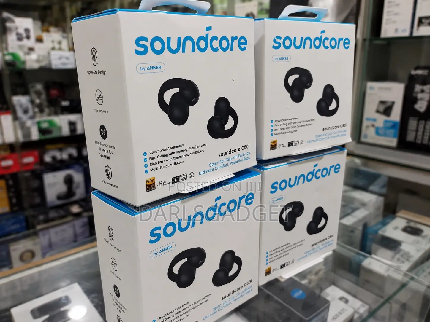 Anker Soundcore C50i Open Ear Clip on Wireless Bluetooth Earbuds