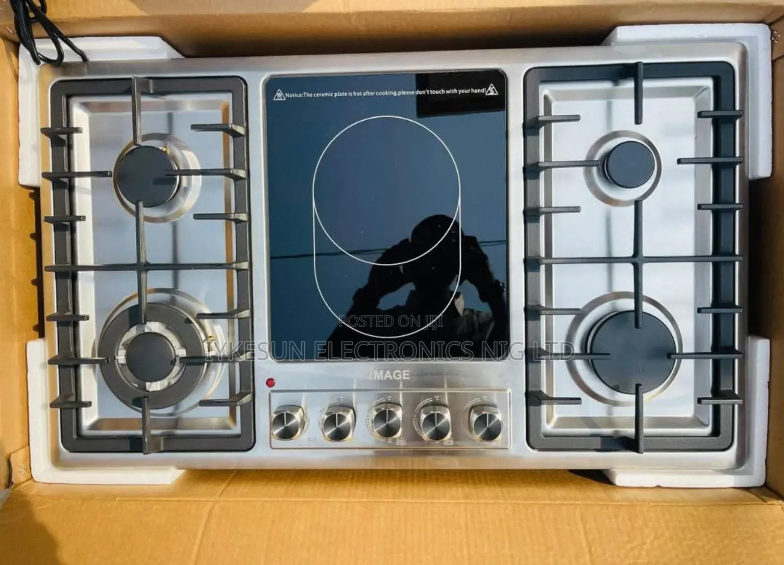 Original Image Built-in 90cm 4+1 With Safety Devices Gas Ele Cooker