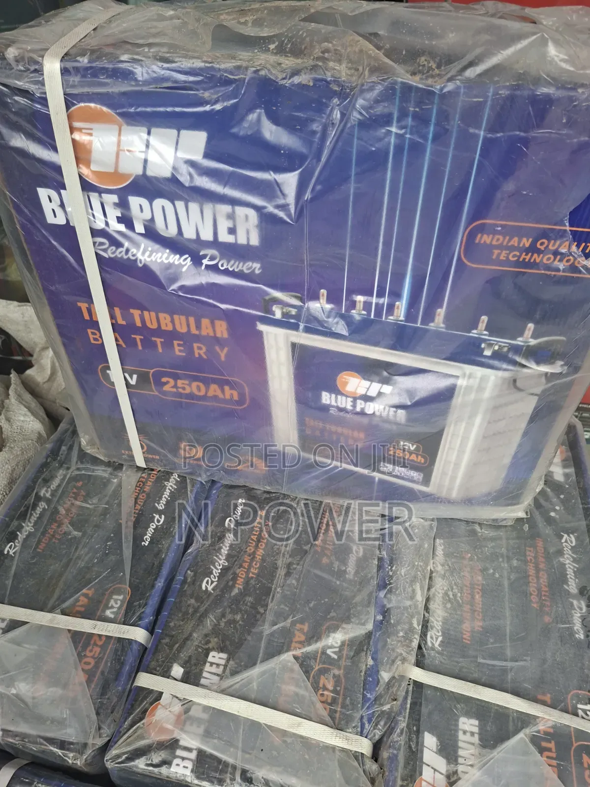 Blue Power 250ah Indian Tubular Battery 12v