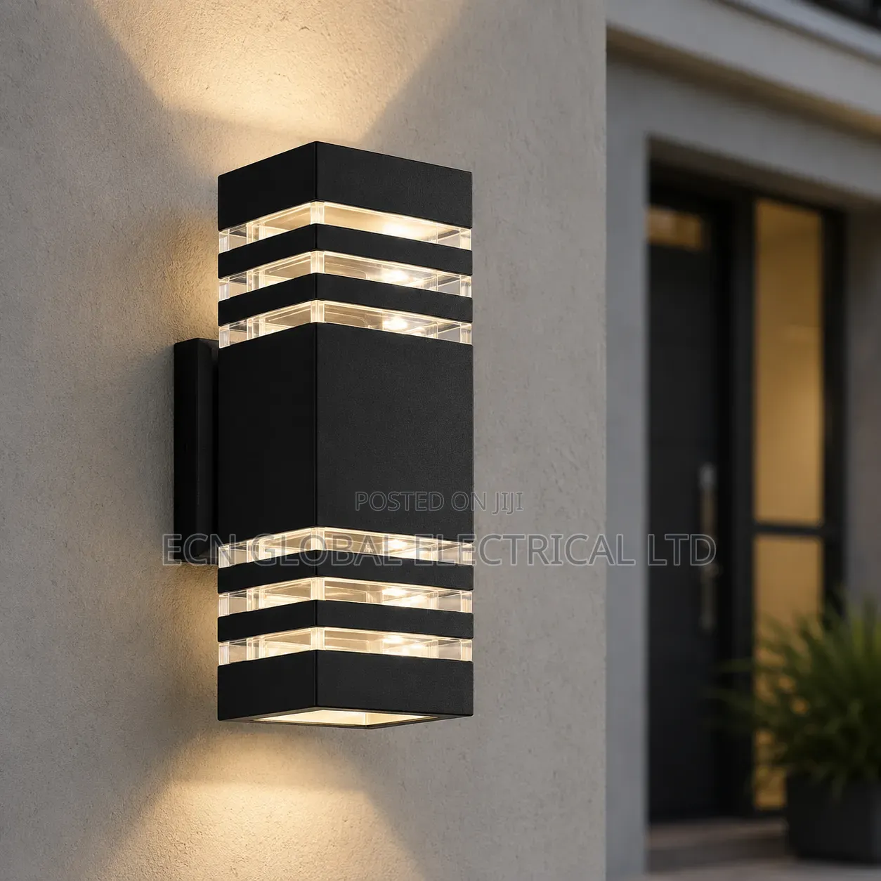 Modern Up Down Outdoor Wall Light – Waterproof Black Led Sconce